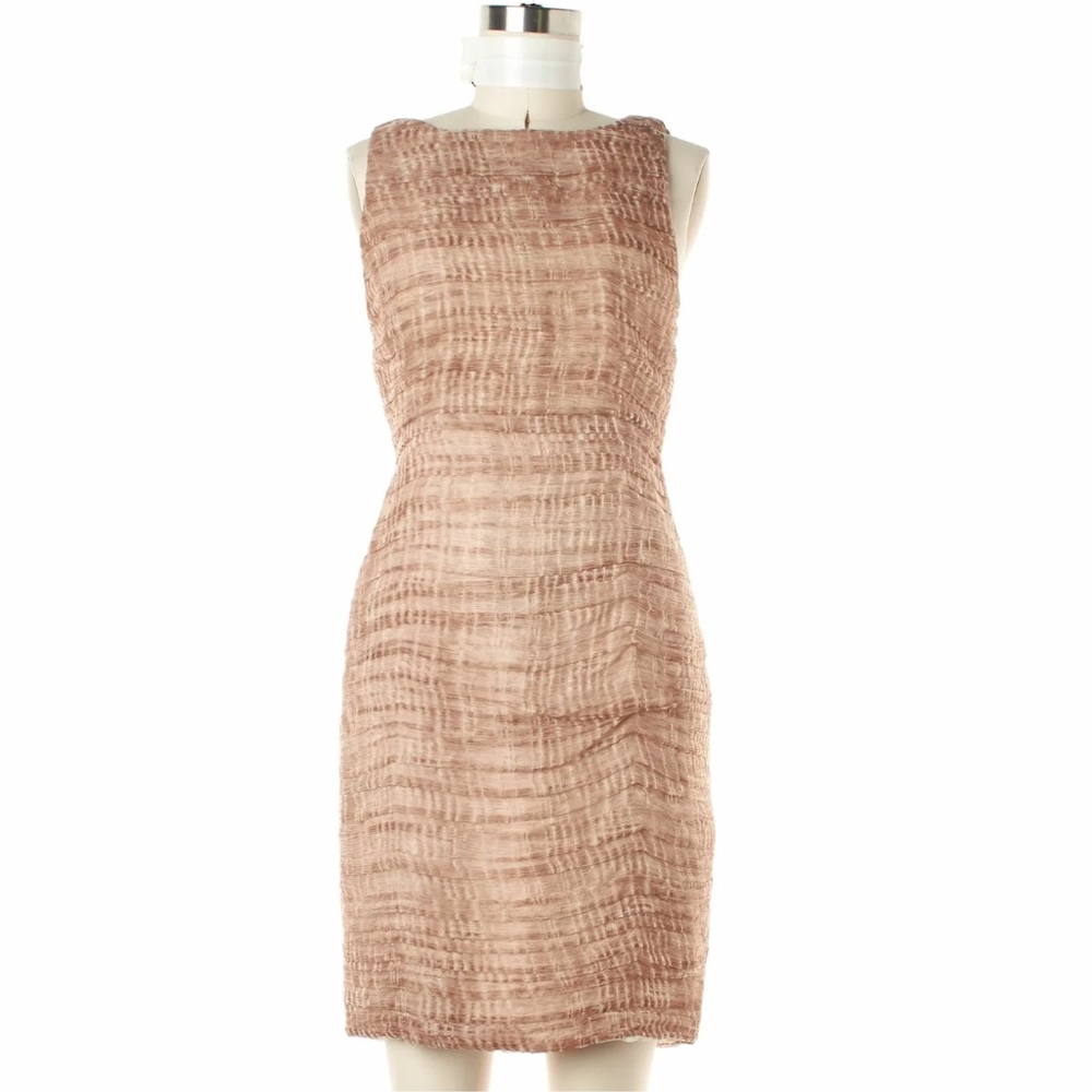 ALICE & OLIVIA beige sheath dress